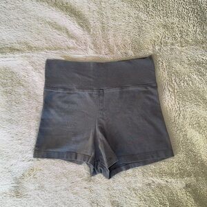 High Waist Gray Athletic Shorts